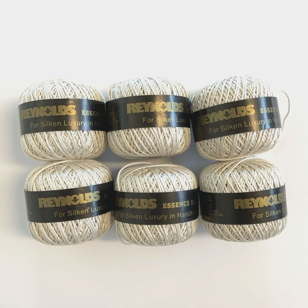 6 Reynolds Essence de Soie 100% Silk Yarn Beige 20 g 73 yd each